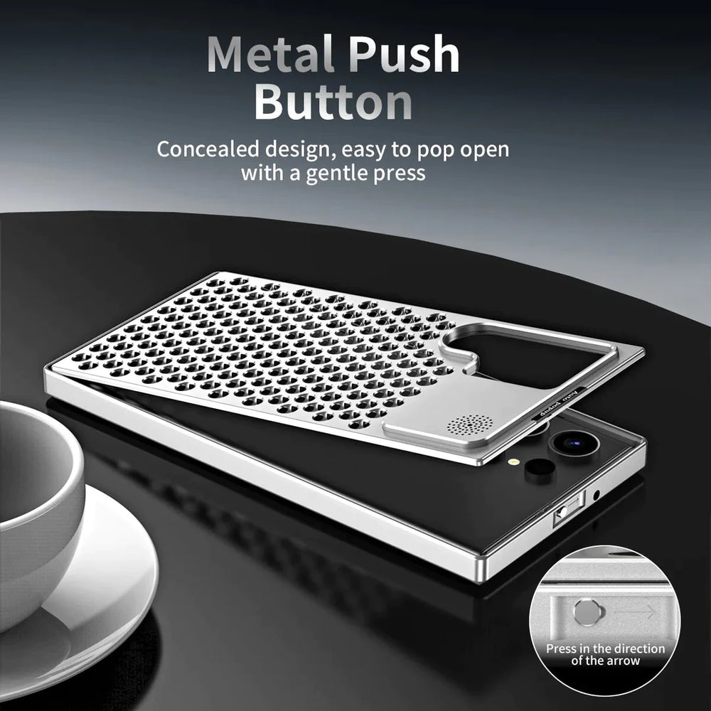 Silver Aero Mesh Pro Metallic Hybrid Case - Samsung S24 Ultra