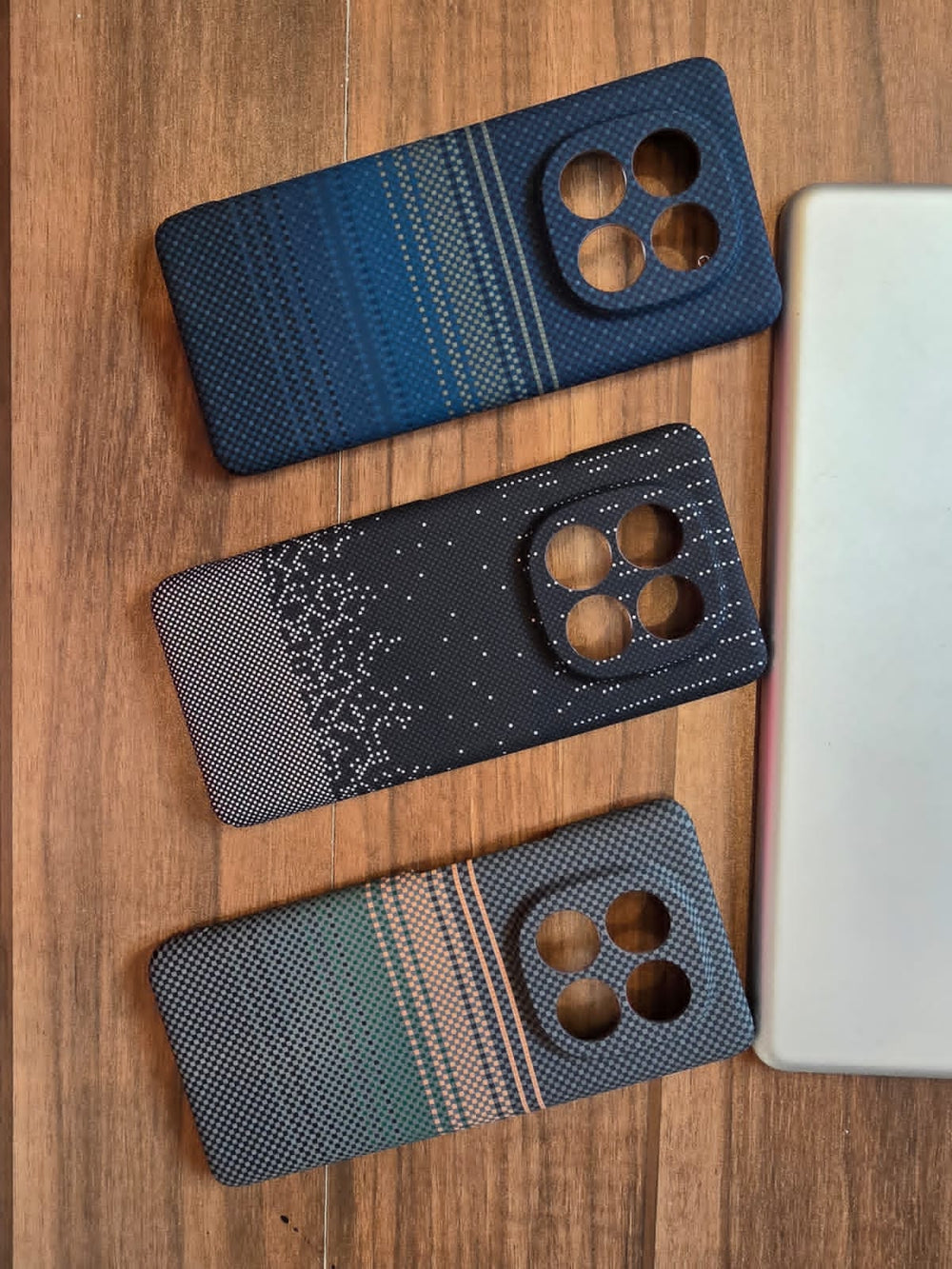 Ultra-thin Kevlar Pattern design case for Redmi Note 14 Pro+ - Blue Waves