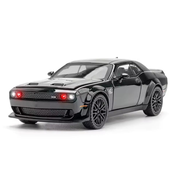 1:32 Scale Black Alloy Metal Pull Back Die-cast Dodge Challenger car