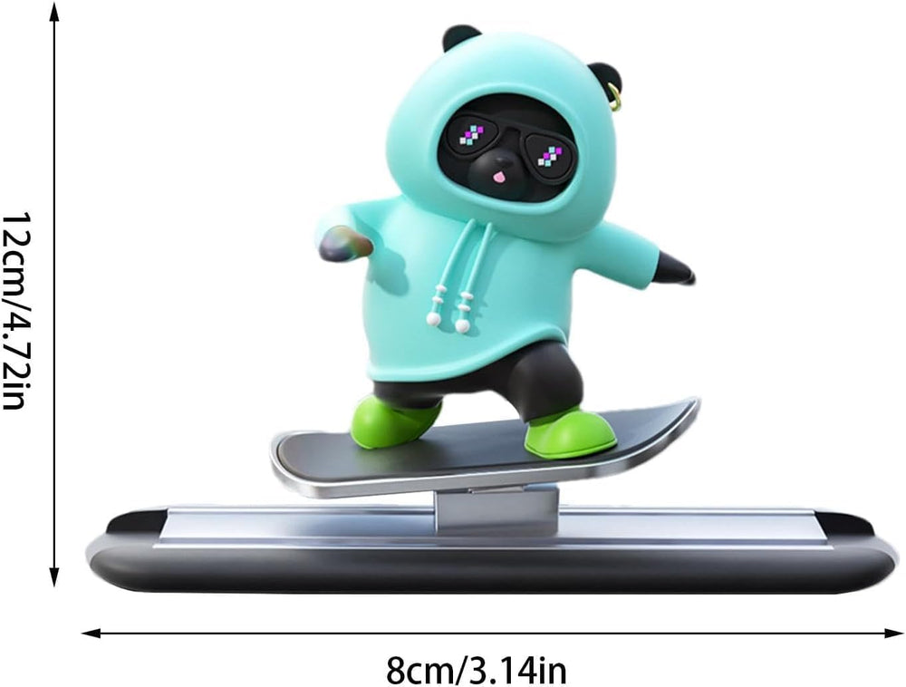 Sky Blue Panda Car Dashboard Toy –Auto Sliding Motion Decor, Cool Sliding Car Accessory, Fun Car Interior Decoration Accessories
