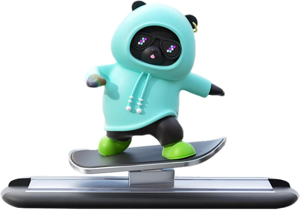 Sky Blue Panda Car Dashboard Toy –Auto Sliding Motion Decor, Cool Sliding Car Accessory, Fun Car Interior Decoration Accessories