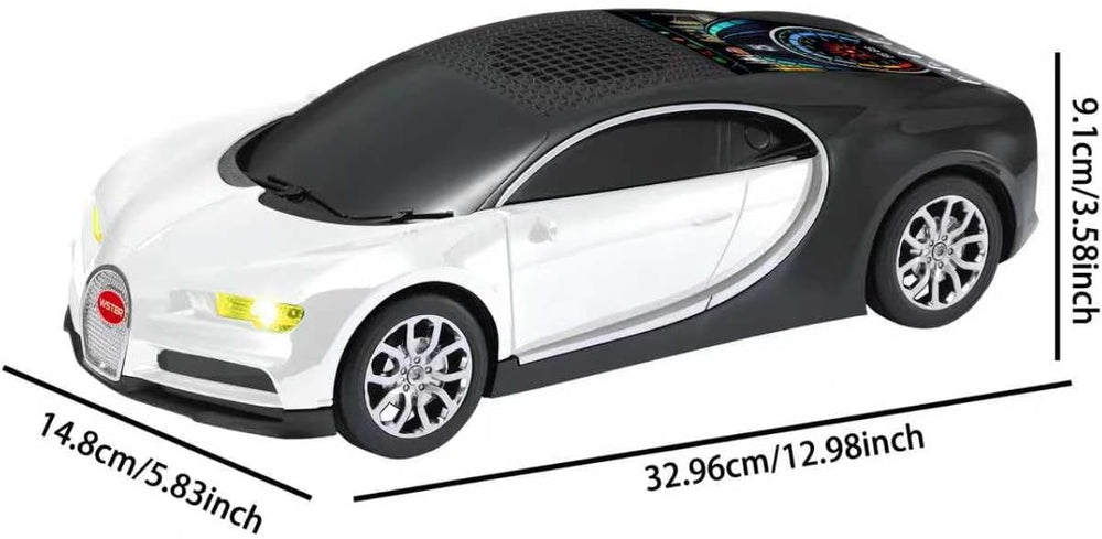 WS-660 Hypercar Bluetooth Speaker with LED Starry-Sky Display, Portable with HD Sound, LED Party Light, TWS Pairing, FM/USB/TF Playback, Built-in Mic