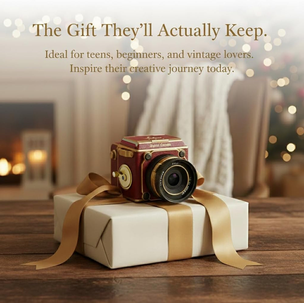 Red Vintage Digital Camera, 64MP 2.7K Retro Point and Shoot Camera with Autofocus, 2" IPS Waist-Level Screen & 16GB TF Card, 16X Zoom Compact Photography Camera