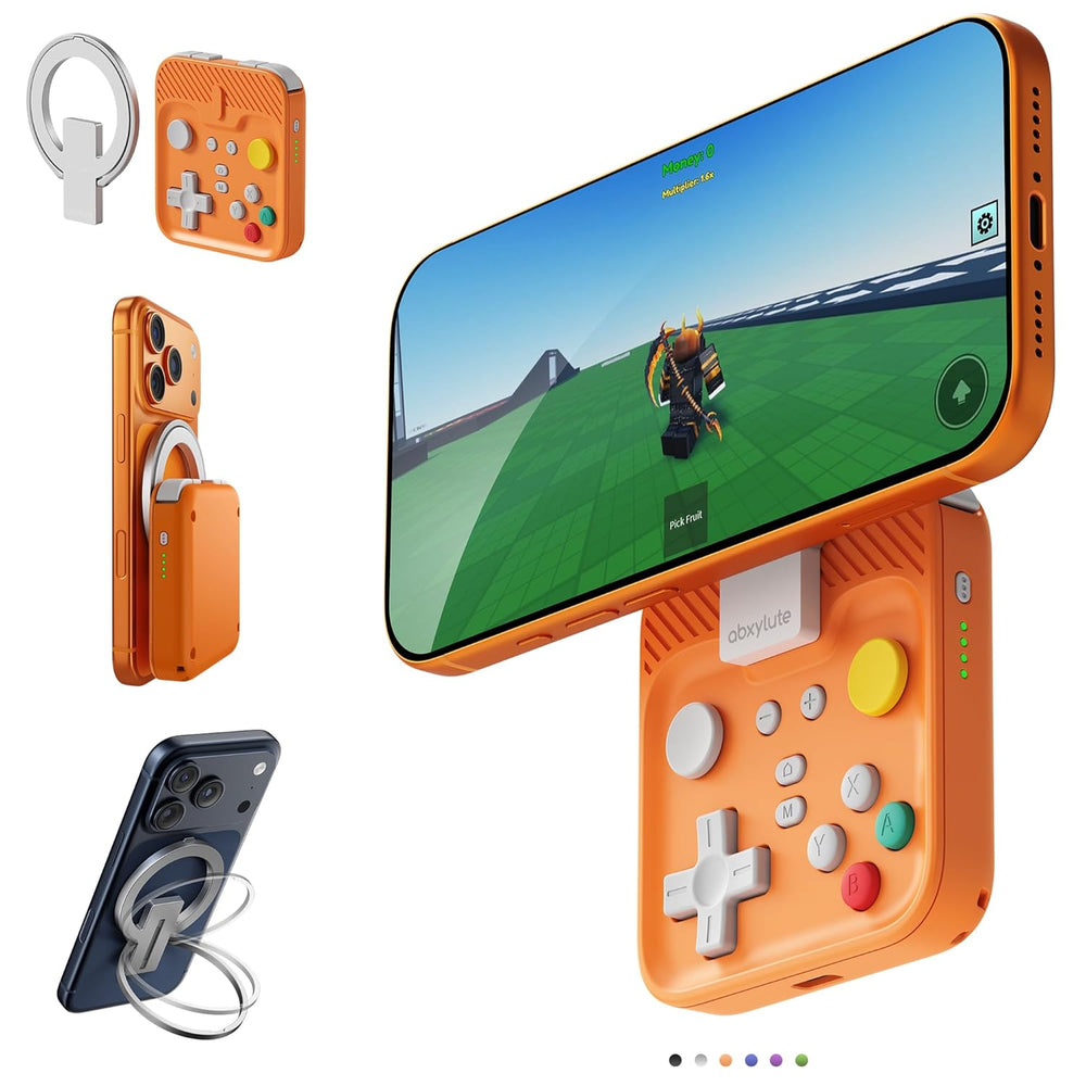 Orange M4 Snap-On Mobile Gaming Controller for Android & iPhone