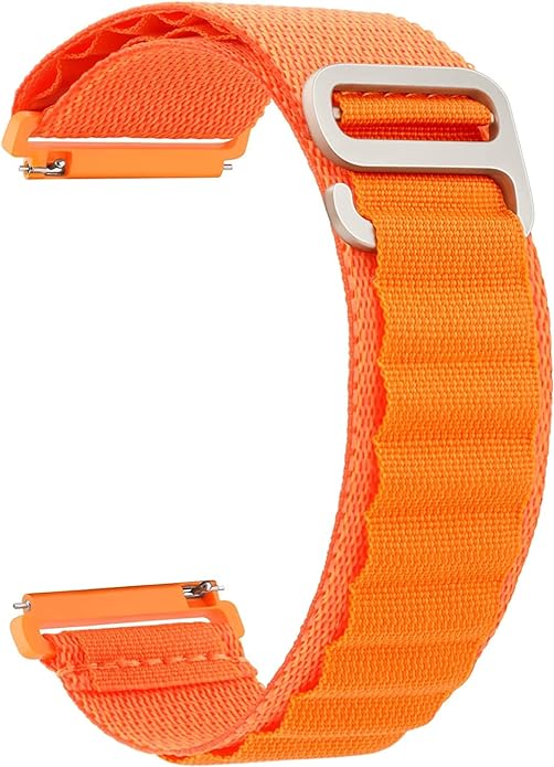 20 MM Orange Alpine loop Bands for Android Smartwatches