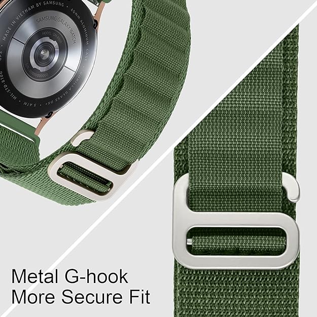 20 MM Green Alpine loop Bands Compatible for Android Smart Watches