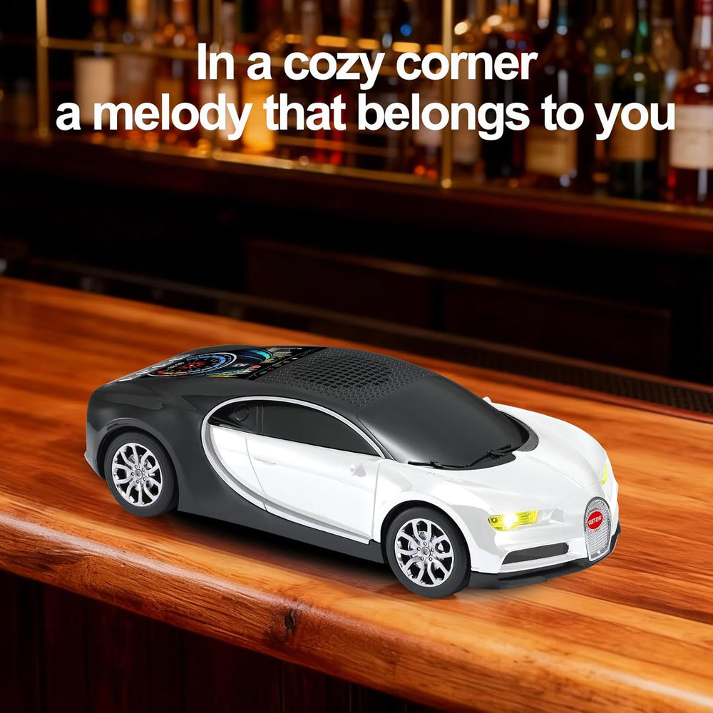 WS-660 Hypercar Bluetooth Speaker with LED Starry-Sky Display, Portable with HD Sound, LED Party Light, TWS Pairing, FM/USB/TF Playback, Built-in Mic