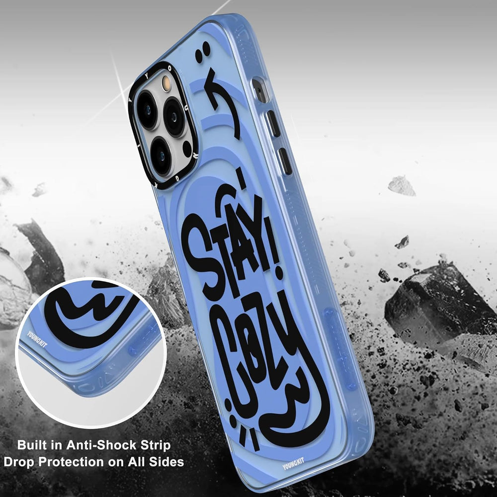 Youngkit Blue Happy Mood Magsafe case for iPhone 14 Pro