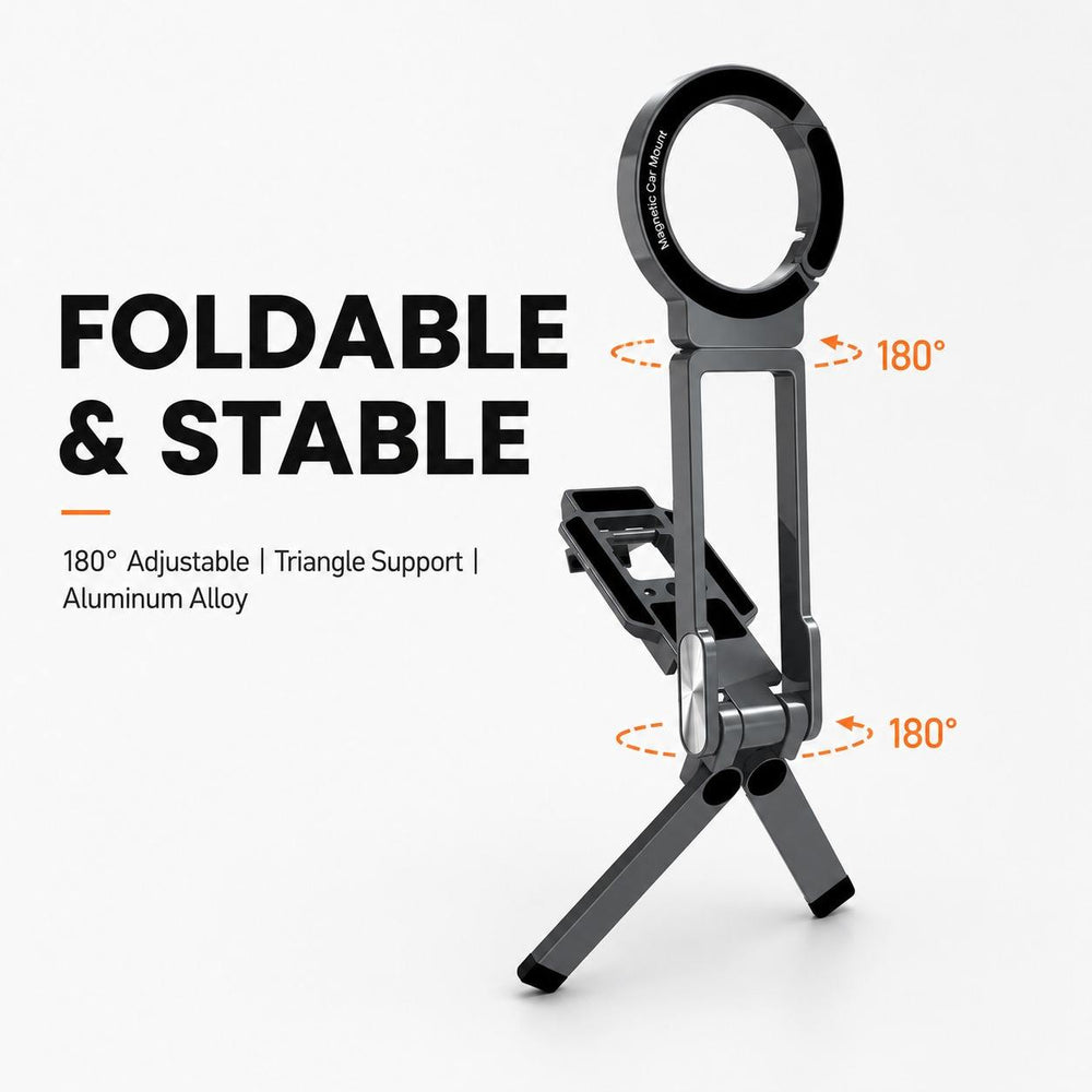 Magsafe Climbing Phone Holder Alloy Portable Magnetic Tripod Multi-Functional Horizontal Vertical Mounting Folding Phone Stand