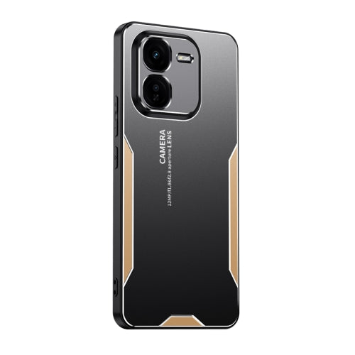 Gold Shockproof Hybrid Armor Metal Aluminum Soft Bumper Cover Case for iqoo Z9X