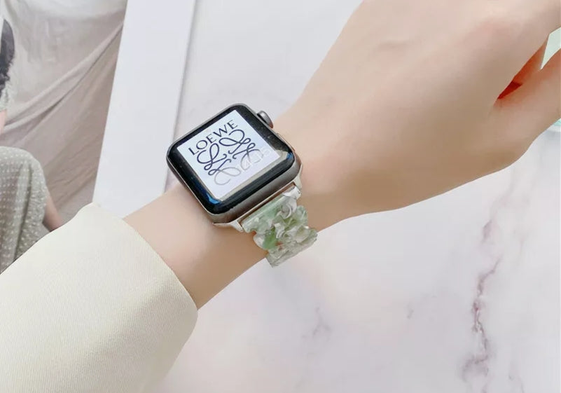 Butterfly Resin Band Strap Bracelet for Apple Watch Ultra 8 7 6 5 4 3 2 - Green - 38/40/41