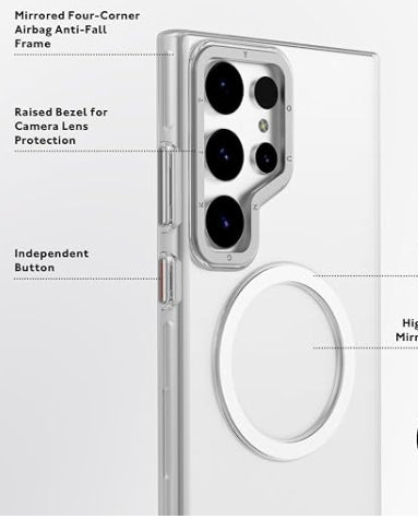 Youngkit Clear MagSafe Samsung Galaxy S25 Ultra Case - Silver
