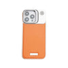 Brown Metal Holder Plain Leather MagSafe Phone Case - iPhone 15