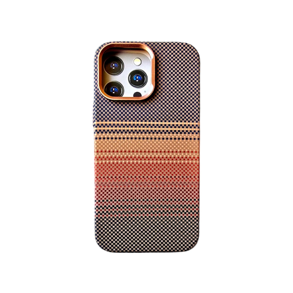 Brown Texture Slim PC Mag safe Cover for iPhone 15