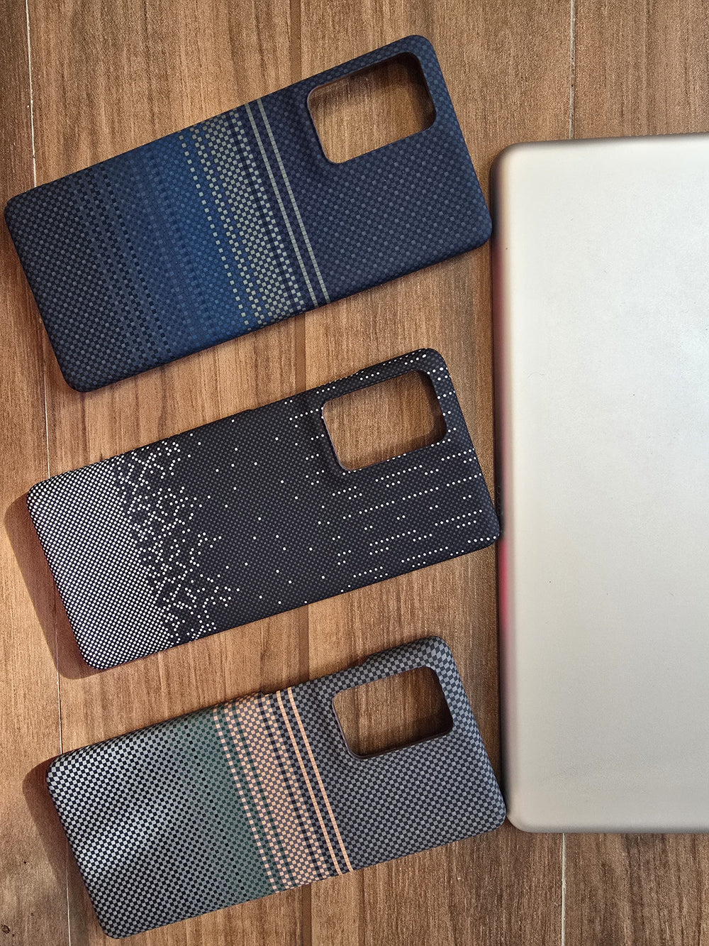 Ultra-thin Kevlar Pattern design case for Moto Edge 50 Fusion - Blue Waves