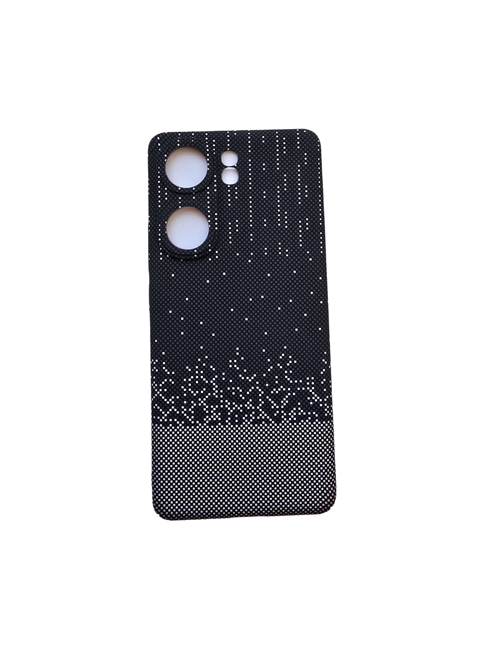 Ultra-thin Kevlar Pattern design case for iqoo Z9 Pro - Black Sparkle Dots