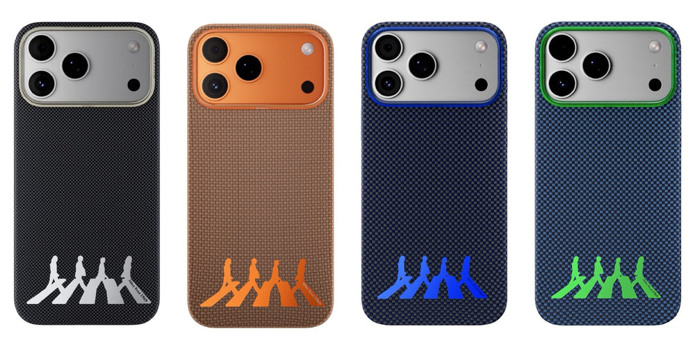 Black Abbey Road 1969 - Intangible Cultural Heritage Bamboo Weave Kevlar Aramid Fiber iPhone (AIRITY Brand) Magnetic 17 Promax Phone Case