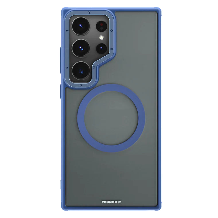 Youngkit Skin Feel Mag Safe Samsung Galaxy S24 Ultra Case - Blue