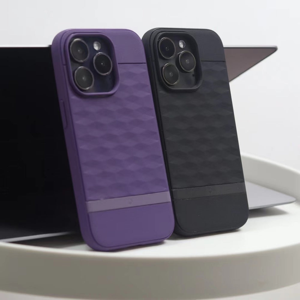Black Caseology Parallax MagFit Case for iPhone 13/14/15 Series