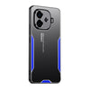 Blue Shockproof Hybrid Armor Metal Aluminum Soft Bumper Cover Case for iqoo Z9 / Z9 Turbo