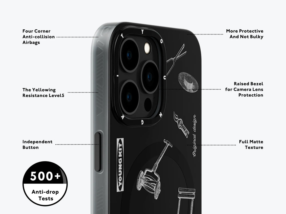 Youngkit Black Plaything Magsafe Case for iPhone 14 Pro