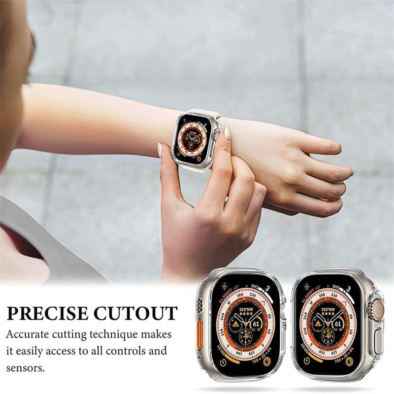 Transparent color Hard PC Bumper Case for iWatch Ultra 49MM
