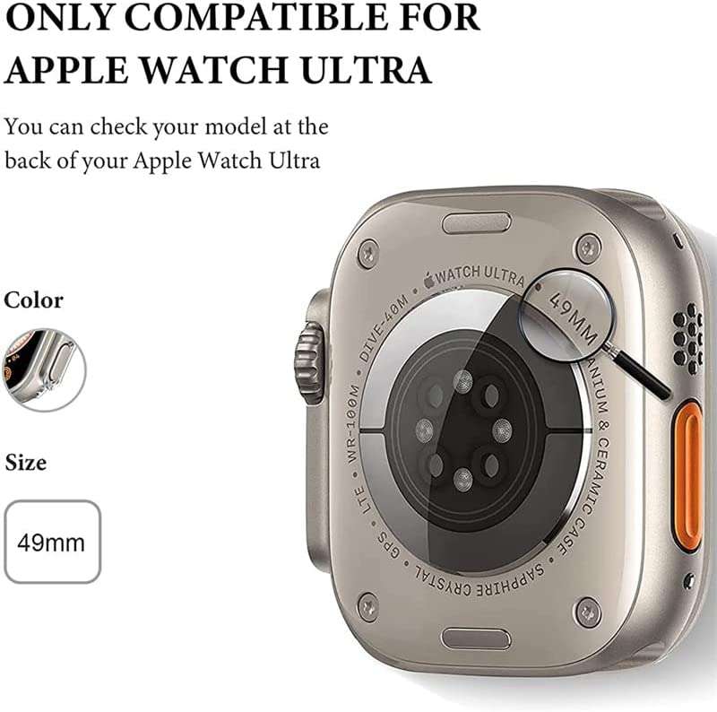 Transparent color Hard PC Bumper Case for iWatch Ultra 49MM