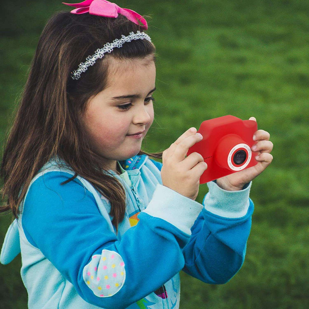 Red Cartoon Car Vehicle Shaped Digital Kids Camera