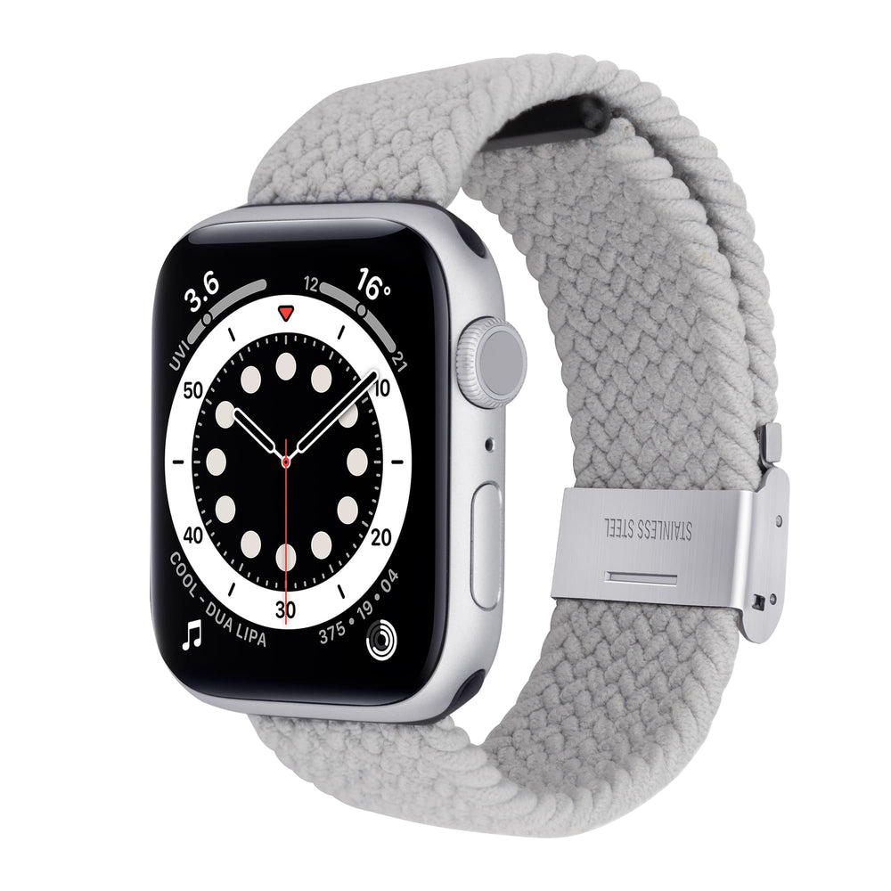 42/44/45/49 MM Light Grey Adjustable Nylon Braided Loop Strap for Apple Watches