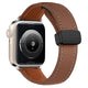 38/40/41 MM Brown Genuine Leather Folding Buckle Bands for Apple Watches
