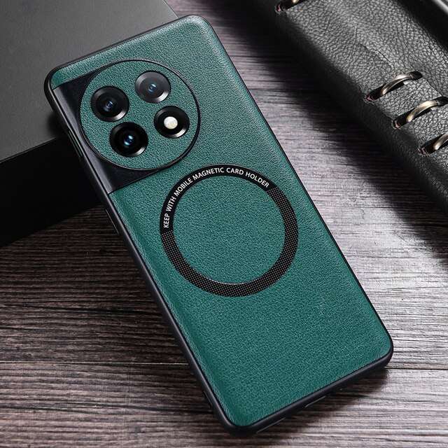 Green Slim Case with Magsafe Ring for One plus 11R