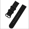 Nylon Sport Loop Zulu Band for 18 MM(Black)