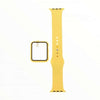 Yellow Silicone Watch Band Case Protector Cover Strap - 42 MM