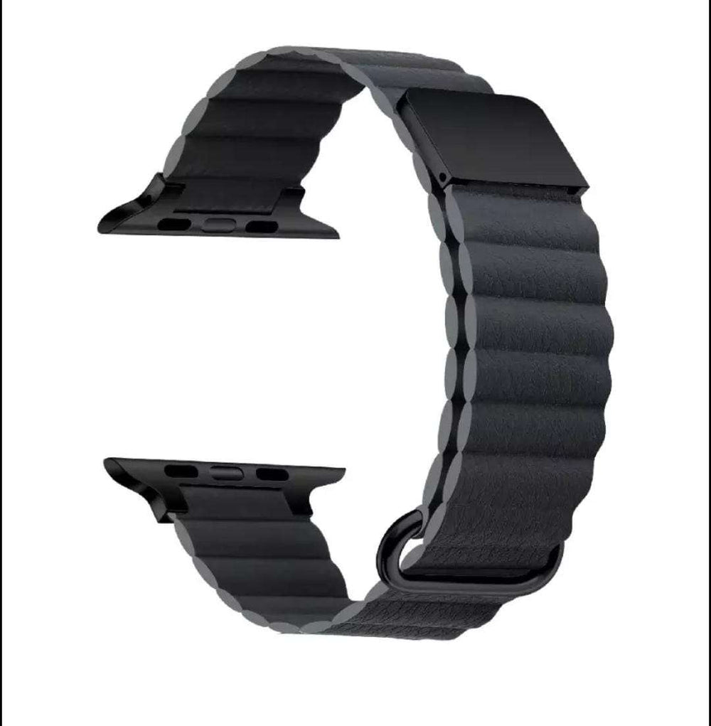 Ultra Luxury Leather Magnetic Band - 38/40/41 MM - Space Grey