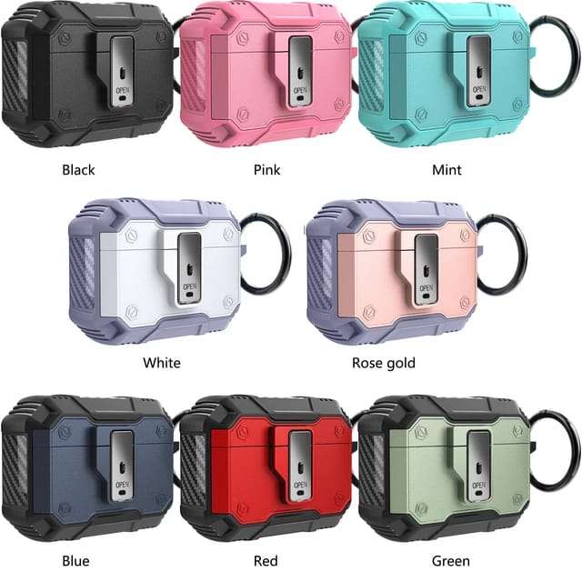 Blue Rugged Silicone Armor case for Apple AirPods 3