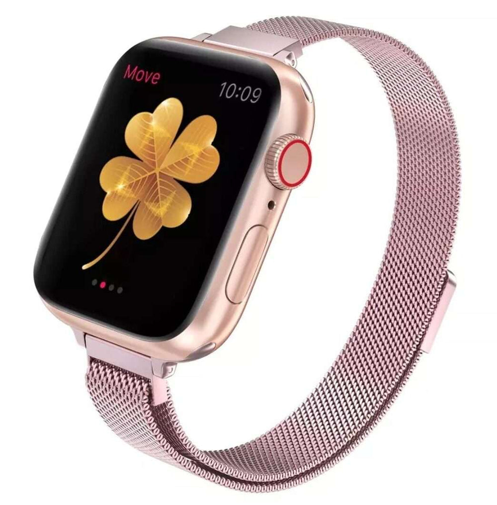42/44/45/49 MM Pink Gold Slim Metal Bands for Apple Watches