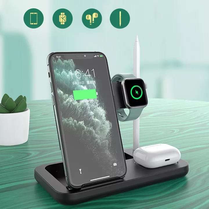 Wireless Charger For Apple Watch Pencil 1,Airpods 1/2/Pro, Apple iwatch & Wireless compatible Mobile Phones