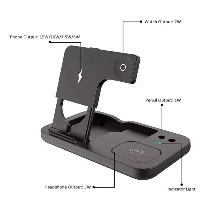Wireless Charger For Apple Watch Pencil 1,Airpods 1/2/Pro, Apple iwatch & Wireless compatible Mobile Phones