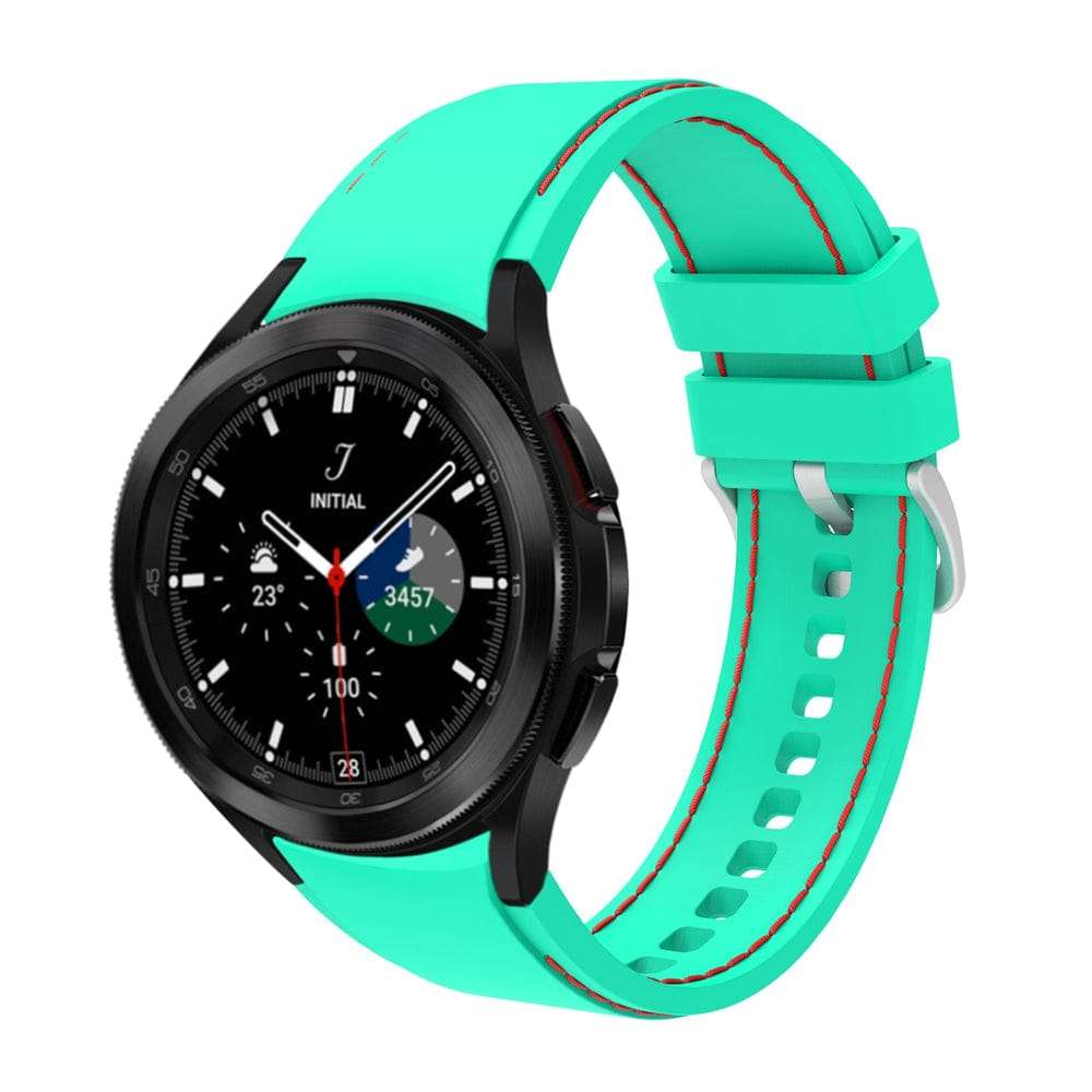 20mm Aqua Blue / Red Silicone straps for Samsung watch 4/5