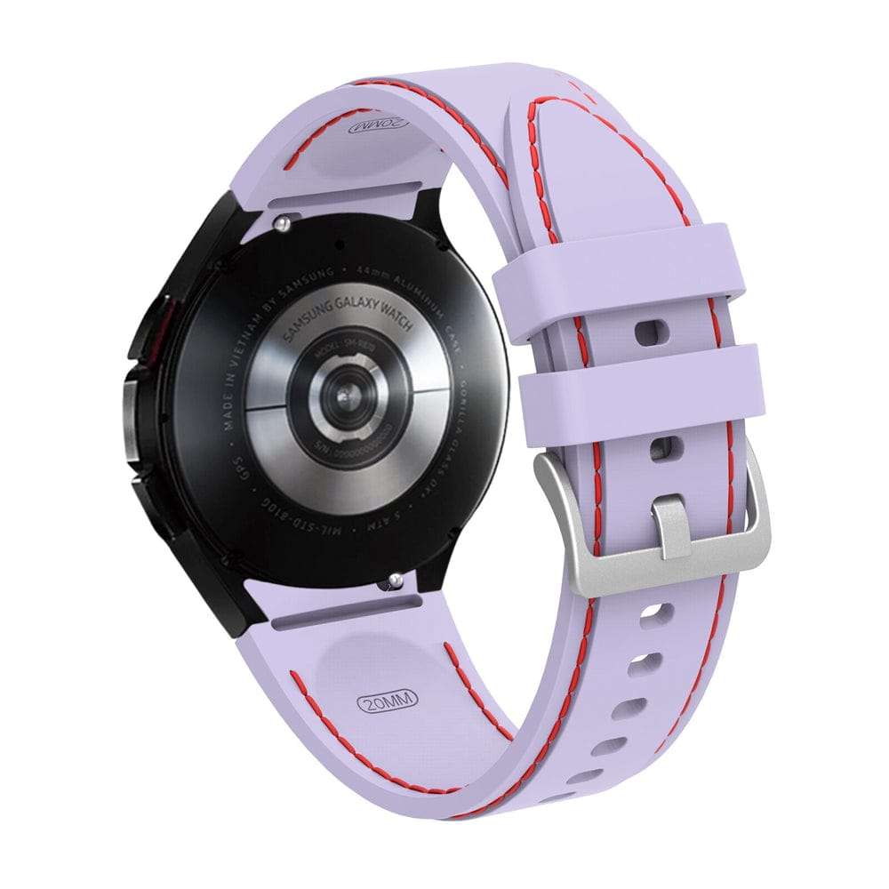 20mm Samsung silicone Straps - Lavender / Red