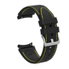 20mm Black / Yellow Silicone straps for Samsung watch 4/5