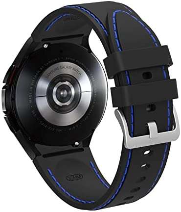 20mm Black / Blue Silicone straps for Samsung watch 4/5