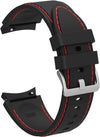 20mm Black / Red Silicone straps for Samsung watch 4/5