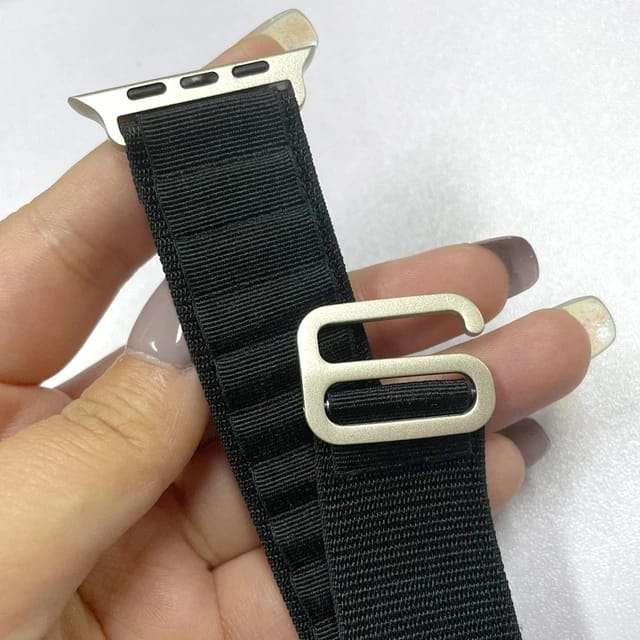 42/44/45/49 MM Black Alpine loop straps for Apple watches
