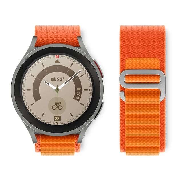 22 MM Orange Alphine loop Universal Bands