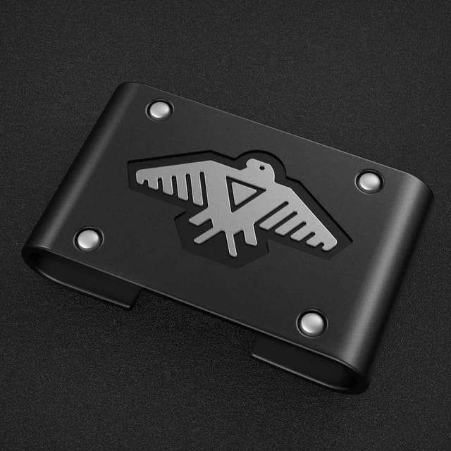 Black with Silver Eagle Smart Watch Charms for Men