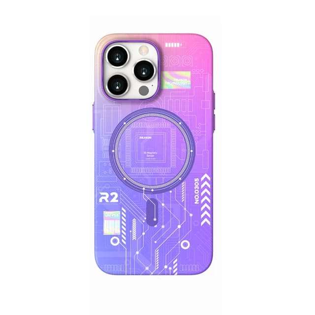 Purple Electric Circuit Board Case for iPhone 13/14 Series