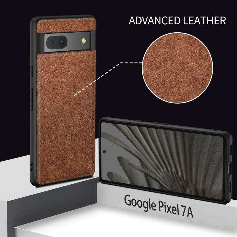 Red Luxury Leather Case for Google Pixel 7A