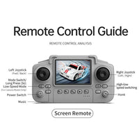 Black Mini Cartoon RC Car Electric Vehicle Toy with Camera / 2.4 Inch Screen Controller