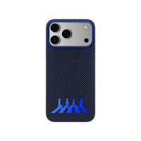 Blue Abbey Road 1969 - Intangible Cultural Heritage Bamboo Weave Kevlar Aramid Fiber iPhone (AIRITY Brand) Magnetic 17 Pro Phone Case